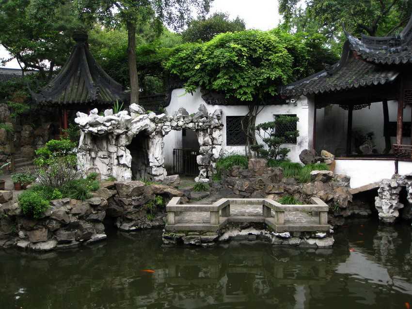 натуральный камень в ландшафтном дизайне, китайский стиль